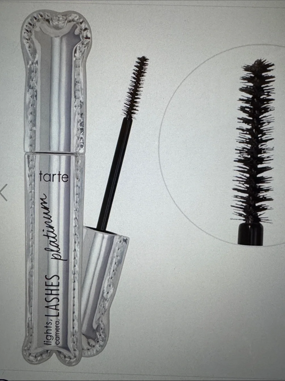 tarte platinum Silver Mascara Tube with Black Wand
